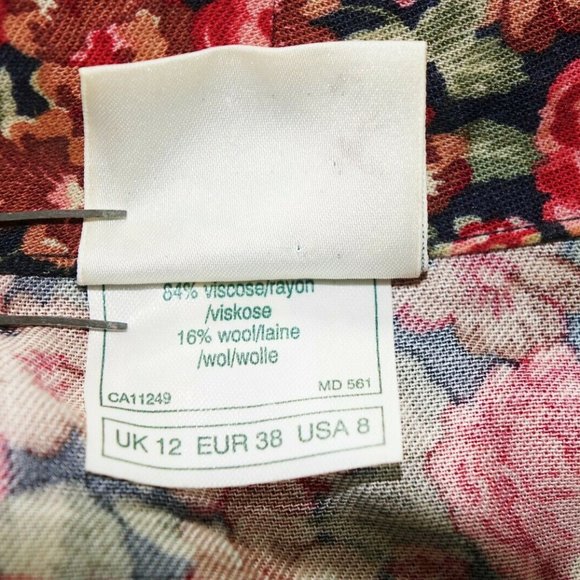 Vintage Laura Ashley Dress US 8 Floral Button Up - Picture 7 of 8